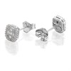 9ct White Gold Diamond Cluster Stud Earrings - 15pts per pair - D9673 Alternative Image