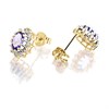 9ct Gold Tanzanite And Diamond Stud Earrings - 12pts per pair - D9685 Alternative Image