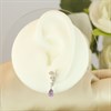 9ct White Gold Amethyst And Diamond Butterfly Drop Earrings - D9694 Alternative Image