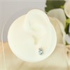 9ct White Gold Blue Topaz And Diamond Stud Earrings - D9695 Alternative Image