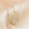 9ct Gold Diamond Hook-Wire Basket Drop Earrings - D9696 Alternative Image