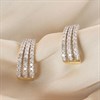 9ct Three Row Diamond-Set Half Hoop Earrings, 1/2ct/pair - D9698 Alternative Image