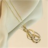 9ct Diamond-set Double Teardrop Necklace - D97127 Alternative Image