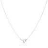 9ct White Gold Rectangular Aquamarine And Diamond Necklace - D97129 Alternative Image