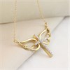9ct Cross And Angel Wings Necklace - D97143 Alternative Image