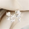 Silver Kiss Stud Earrings - F0151 Alternative Image