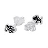 Silver Fish Stud Earrings - F0152 Alternative Image