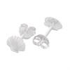 Silver Shell Stud Earrings - F0153 Alternative Image