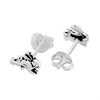 Silver Rabbit Stud Earrings - F0154 Alternative Image