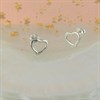 Silver Heart Stud Earrings - 10mm - F0211 Alternative Image