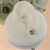 Silver Textured Knot Stud Earrings - 9mm - F0219 Alternative Image