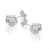 Silver Knot Stud Earrings - 7mm - F0231 Alternative Image
