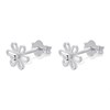 Silver Open Flower Stud Earrings - 7mm - F0233 Alternative Image