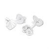 Silver Sparkle Cut Heart Stud Earrings - 6mm - F0241 Alternative Image