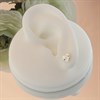 Silver Sparkle Cut Heart Stud Earrings - 6mm - F0241 Alternative Image