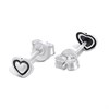 Silver Heart Stud Earrings - F0283 Alternative Image