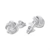Silver Double Knot Stud Earrings- 8mm - F0285 Alternative Image