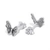 Silver Butterfly Stud Earrings - F0290 Alternative Image