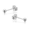 Silver Ball Stud Earrings - 3mm - F0297 Alternative Image