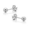 Silver Ball Stud Earrings - 4mm - F0298 Alternative Image