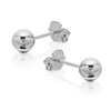 Silver Ball Stud Earrings - 5mm - F0299 Alternative Image