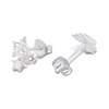 Silver Crystal Star Stud Earrings - F03117 Alternative Image
