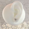 Silver Cubic Zirconia Butterfly Stud Earrings - 7mm - F04023 Alternative Image
