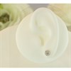 Silver Cubic Zirconia Heart In Circle Stud Earrings - 6mm - F04025 Alternative Image
