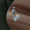 Silver Cubic Zirconia Heart Stud Earrings - 7mm - F04026 Alternative Image