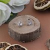 Silver Cubic Zirconia Heart Stud Earrings - 9mm - F04121 Alternative Image