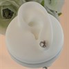 Silver Cubic Zirconia Heart Stud Earrings - 9mm - F04121 Alternative Image