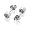 Silver Cubic Zirconia Stud Earrings - 6mm - F04139 Alternative Image