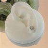 Silver Cubic Zirconia Stud Earrings - 6mm - F04139 Alternative Image