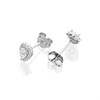 Silver Cubic Zirconia Pear Halo Stud Earrings - 8mm - F04141 Alternative Image