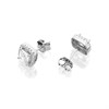 Silver Cubic Zirconia Halo Stud Earrings - 9mm - F04143 Alternative Image