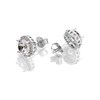 Silver Cubic Zirconia Halo Stud Earrings - 9mm - F04168 Alternative Image