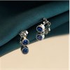 Silver Blue Cubic Zirconia Stud Earrings - 5mm - F04176 Alternative Image