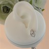 Silver Cubic Zirconia Teardrop Stud Earrings - 12mm - F04186 Alternative Image