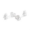 Silver Cubic Zirconia Stud Earrings - F04195 Alternative Image