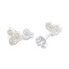 Silver Triple Simulated Pearl Stud Earrings - F04199 Alternative Image