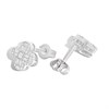 Silver Cubic Zirconia Clover Earrings - F04201 Alternative Image