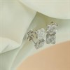 Silver Cubic Zirconia Clover Earrings - F04201 Alternative Image