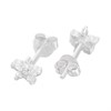 Silver CZ Flower Stud Earrings - F04213 Alternative Image