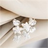 Silver CZ Flower Stud Earrings - F04213 Alternative Image