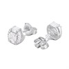 Silver Clear CZ Halo Cushion Stud Earrings - F04256 Alternative Image
