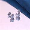 Silver Clear CZ Halo Cushion Stud Earrings - F04256 Alternative Image