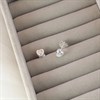 Silver Heart Cubic Zirconia Stud Earrings - 5mm - F0452 Alternative Image