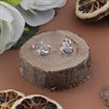 Silver Cubic Zirconia Knot Stud Earrings - 10mm - F0463 Alternative Image