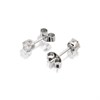 Silver Round Cubic Zirconia Stud Earrings - 4mm - F0484 Alternative Image