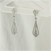 Silver Cubic Zirconia Drop Earrings - 30mm drop - F1197 Alternative Image